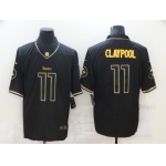 Men's Pittsburgh Steelers #11 Chase Claypool Black 100th Season Golden Edition Jersey