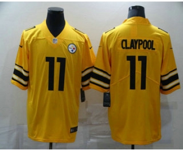 Men's Pittsburgh Steelers #11 Chase Claypool Gold 2019 Inverted Legend Stitched NFL Nike Limited Jersey