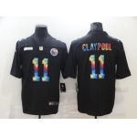 Men's Pittsburgh Steelers #11 Chase Claypool Multi-Color Black 2020 NFL Crucial Catch Vapor Untouchable Nike Limited Jersey