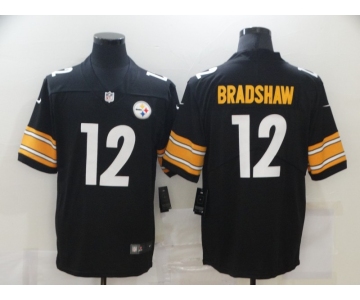 Men's Pittsburgh Steelers #12 Terry Bradshaw Black 2017 Vapor Untouchable Stitched NFL Nike Limited Jersey