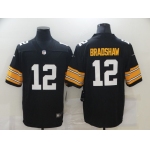 Men's Pittsburgh Steelers #12 Terry Bradshaw Black 2017 Vapor Untouchable Stitched NFL Nike Throwback Limited Jersey