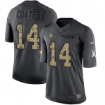 Men's Pittsburgh Steelers #14 Sammie Coates Black Anthracite 2016 Salute To Service Stitched NFL Nike Limited Jersey