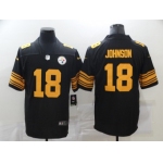 Men's Pittsburgh Steelers #18 Diontae Johnson Black 2020 Color Rush Stitched NFL Nike Limited Jersey