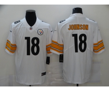 Men's Pittsburgh Steelers #18 Diontae Johnson White 2020 Vapor Untouchable Stitched NFL Nike Limited Jersey