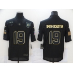 Men's Pittsburgh Steelers #19 JuJu Smith-Schuster Black 2020 Salute To Service Stitched NFL Nike Limited Jersey