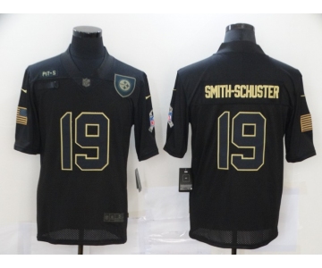 Men's Pittsburgh Steelers #19 JuJu Smith-Schuster Black 2020 Salute To Service Stitched NFL Nike Limited Jersey