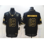 Men's Pittsburgh Steelers #19 JuJu Smith-Schuster Black Gold 2020 Salute To Service Stitched NFL Nike Limited Jersey