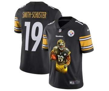Men's Pittsburgh Steelers #19 JuJu Smith-Schuster Black Player Portrait Edition 2020 Vapor Untouchable Stitched NFL Nike Limited Jersey