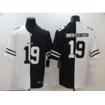 Men's Pittsburgh Steelers #19 JuJu Smith-Schuster White Black Peaceful Coexisting 2020 Vapor Untouchable Stitched NFL Nike Limited Jersey