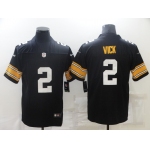 Men's Pittsburgh Steelers #2 Mike Vick Black Vapor Untouchable Stitched NFL Nike Throwback Limited Jersey