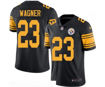 Men's Pittsburgh Steelers #23 Mike Wagner Retired Black 2016 Color Rush Stitched NFL Nike Limited Jersey