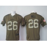 Men's Pittsburgh Steelers #26 LeVeon Bell Green Salute To Service 2015 NFL Nike Limited Jersey