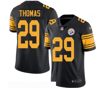 Men's Pittsburgh Steelers #29 Shamarko Thomas Black 2016 Color Rush Stitched NFL Nike Limited Jersey