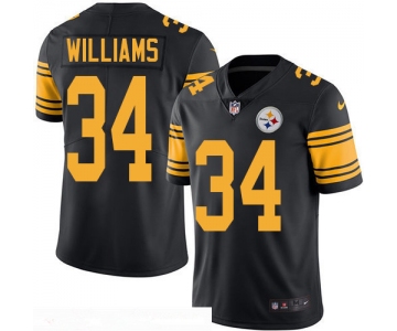 Men's Pittsburgh Steelers #34 DeAngelo Williams Black 2016 Color Rush Stitched NFL Nike Limited Jersey