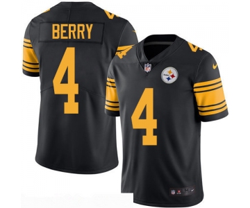Men's Pittsburgh Steelers #4 Jordan Berry Black 2016 Color Rush Stitched NFL Nike Limited Jersey