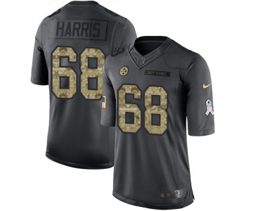 Men's Pittsburgh Steelers #68 Ryan Harris Black Anthracite 2016 Salute To Service Stitched NFL Nike Limited Jersey