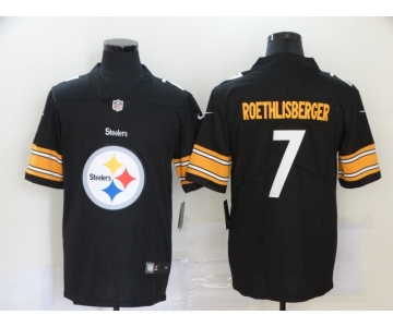 Men's Pittsburgh Steelers #7 Ben Roethlisberger Black 2020 Big Logo Vapor Untouchable Stitched NFL Nike Fashion Limited Jersey