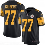 Men's Pittsburgh Steelers #77 Marcus Gilbert Black 2016 Color Rush Stitched NFL Nike Limited Jersey