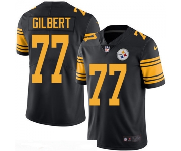 Men's Pittsburgh Steelers #77 Marcus Gilbert Black 2016 Color Rush Stitched NFL Nike Limited Jersey