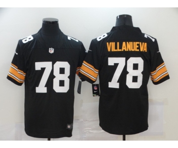 Men's Pittsburgh Steelers #78 Alejandro Villanueva Black 2017 Vapor Untouchable Stitched NFL Nike Throwback Limited Jersey