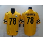 Men's Pittsburgh Steelers #78 Alejandro Villanueva Gold 2019 Inverted Legend Stitched NFL Nike Limited Jersey