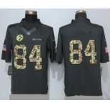 Men's Pittsburgh Steelers #84 Antonio Brown Black Anthracite 2016 Salute To Service Stitched NFL Nike Limited Jersey