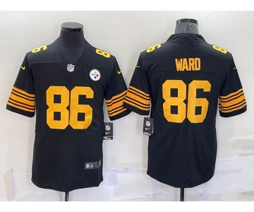 Men's Pittsburgh Steelers #86 Hines Ward Black 2016 Color Rush Stitched NFL Nike Limited Jersey