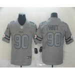 Men's Pittsburgh Steelers #90 T. J. Watt 2019 Gray Gridiron Vapor Untouchable Stitched NFL Nike Limited Jersey