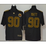 Men's Pittsburgh Steelers #90 T. J. Watt Black 2020 Nike Flocked Leopard Print Vapor Limited NFL Jersey