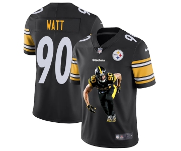 Men's Pittsburgh Steelers #90 T. J. Watt Black Player Portrait Edition 2020 Vapor Untouchable Stitched NFL Nike Limited Jersey