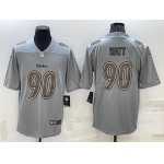 Men's Pittsburgh Steelers #90 TJ Watt Grey Atmosphere Fashion 2022 Vapor Untouchable Stitched Limited Jersey