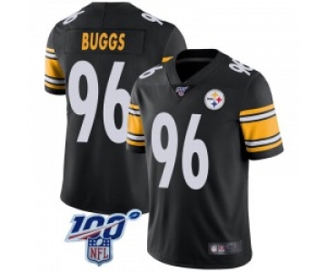 Men's Pittsburgh Steelers #96 Isaiah Buggs Limited Black 100th Vapor Jersey