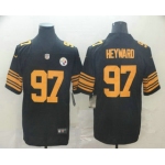 Men's Pittsburgh Steelers #97 Cameron Heyward Black 2016 Color Rush Stitched NFL Nike Limited Jersey