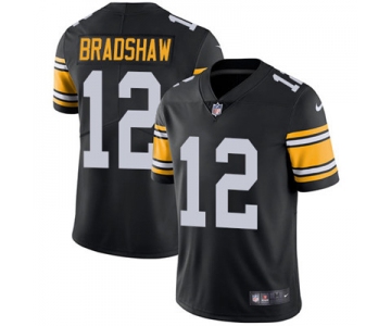 Nike Pittsburgh Steelers #12 Terry Bradshaw Black Alternate Men's Stitched NFL Vapor Untouchable Limited Jersey