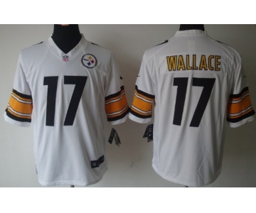 Nike Pittsburgh Steelers #17 Mike Wallace White Limited Jersey