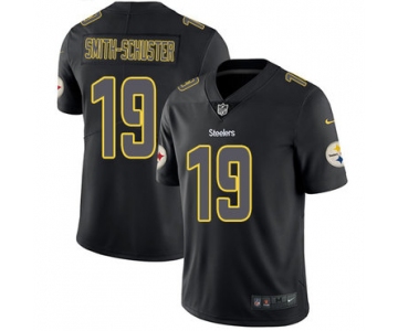 Nike Pittsburgh Steelers #19 JuJu Smith-Schuster Black Men's Stitched NFL Limited Rush Impact Jersey