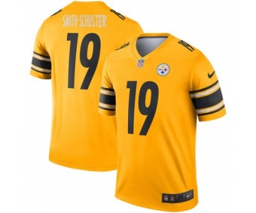 Nike Pittsburgh Steelers 19 JuJu Smith Schuster Gold Inverted Legend Jersey