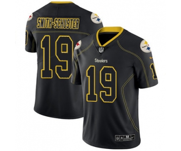 Nike Pittsburgh Steelers #19 JuJu Smith-Schuster Lights Out Black Men's Stitched NFL Limited Rush Jersey