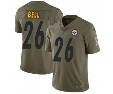 Nike Pittsburgh Steelers #26 Le'Veon Bell Olive Men's Stitched NFL Limited 2017 Salute to Service Jersey