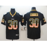 Nike Pittsburgh Steelers #30 James Conner Black USA Flag Fashion Limited Jersey