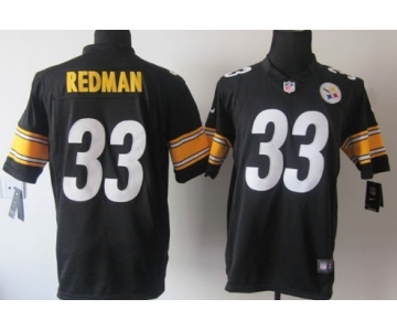 Nike Pittsburgh Steelers #33 Isaac Redman Black Limited Jersey