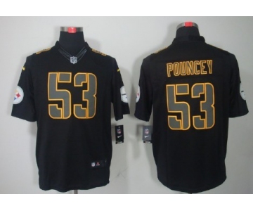 Nike Pittsburgh Steelers #53 Maurkice Pouncey Black Impact Limited Jersey