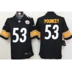 Nike Pittsburgh Steelers #53 Maurkice Pouncey Black Limited Jersey