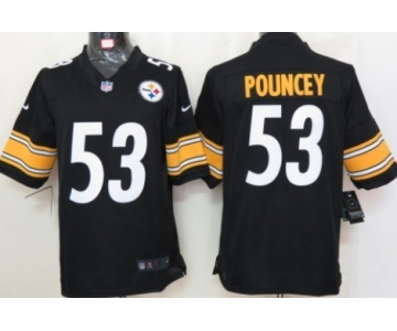 Nike Pittsburgh Steelers #53 Maurkice Pouncey Black Limited Jersey