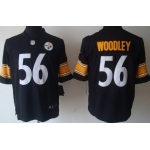 Nike Pittsburgh Steelers #56 Lamarr Woodley Black Limited Jersey