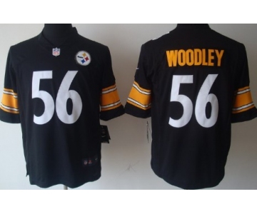 Nike Pittsburgh Steelers #56 Lamarr Woodley Black Limited Jersey