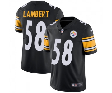 Nike Pittsburgh Steelers #58 Jack Lambert Black Team Color Men's Stitched NFL Vapor Untouchable Limited Jersey