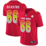 Nike Pittsburgh Steelers #66 David DeCastro Red Men's Stitched NFL Limited AFC 2019 Pro Bowl Jersey