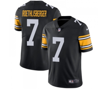 Nike Pittsburgh Steelers #7 Ben Roethlisberger Black Alternate Men's Stitched NFL Vapor Untouchable Limited Jersey