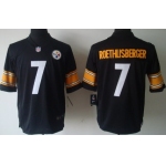 Nike Pittsburgh Steelers #7 Ben Roethlisberger Black Limited Jersey